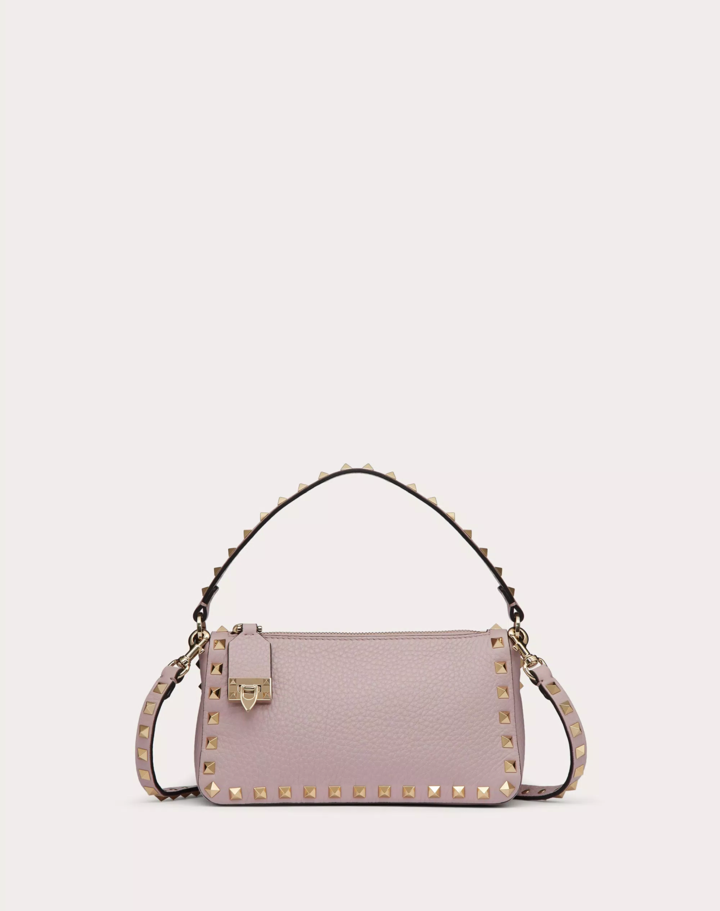 SMALL ROCKSTUD GRAINY CALFSKIN CROSSBODY BAG